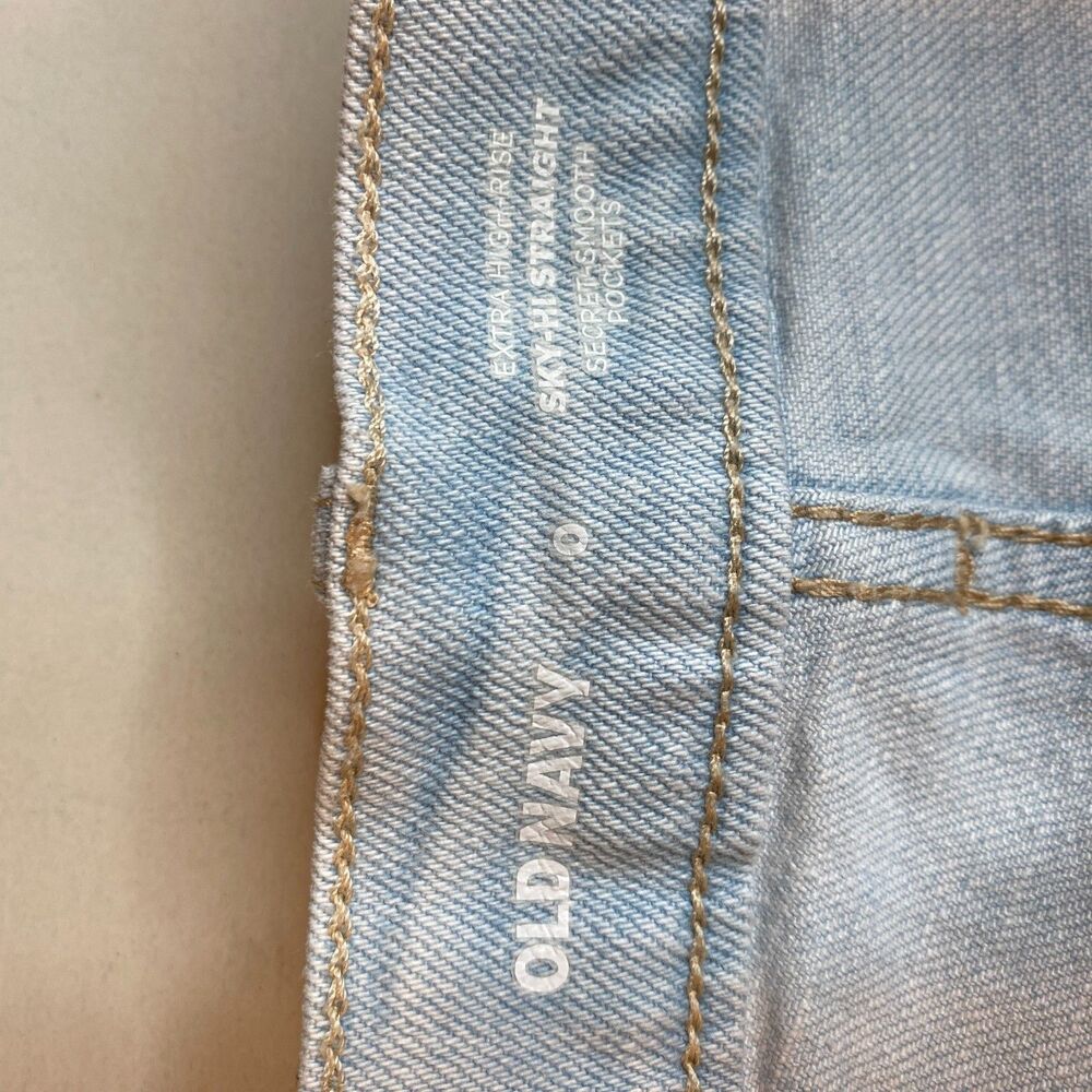 Old Navy Extra High Rise Sky-Hi Straight Secret-Smooth Pockets Womens 0 - Picture 4 of 12